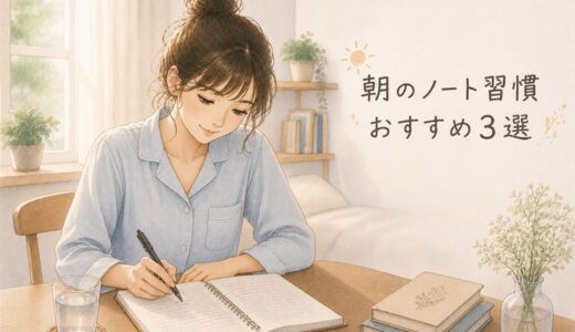 朝のノート習慣　おすすめ３選